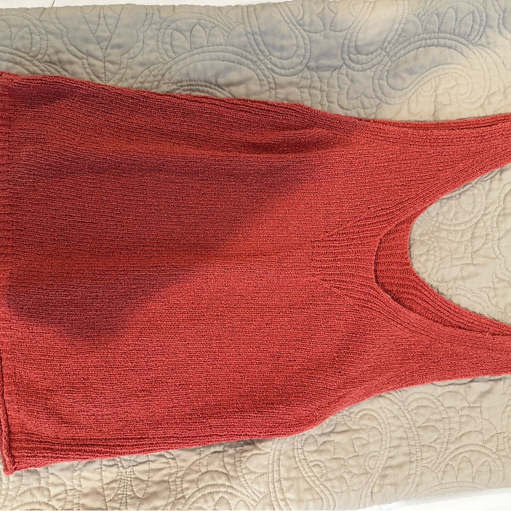 Rust Knit Sleeveless Top